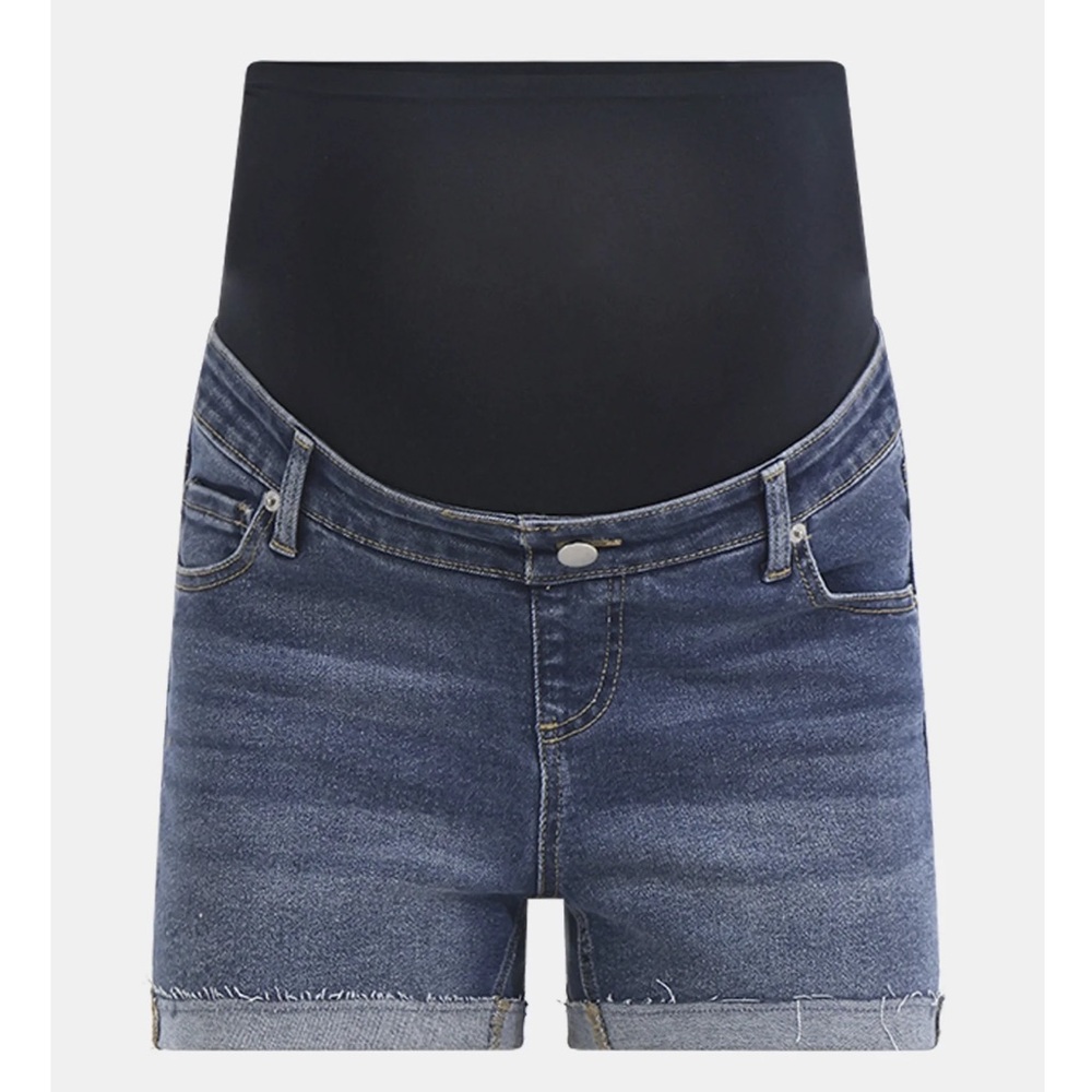 Time and Tru Women's Maternity Roll Cuff Shorts